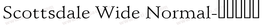 Scottsdale Wide Normal字体转换